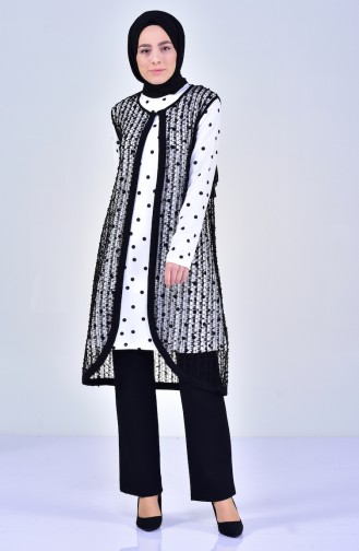 Tunic Vest Double Suit 3205-01 Black White 3205-01