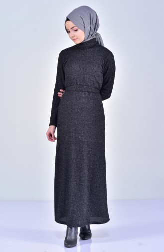 Anthracite Hijab Dress 1701-03