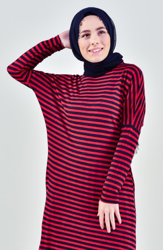 Yarasa Kol Tunik 7533A-01 Kırmızı