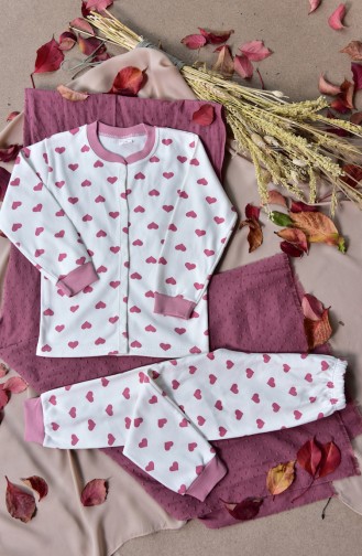 Çocuk Pijama Takımı A8515-01 Gül Kurusu