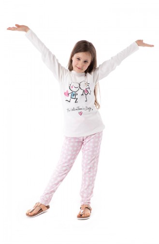 Kız Çocuk Pijama Takımı G1803 Pembe 1803