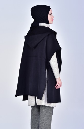 Poncho a Capuche 3200-02 Noir 3200-02