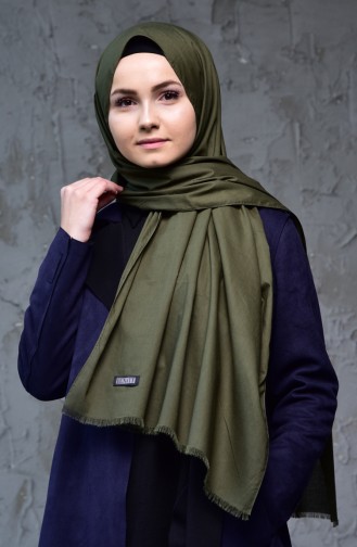 Plain Cotton Shawl 99220-01 Khaki 99220-01