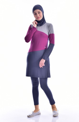 Anthrazit Hijab Badeanzug 262-01