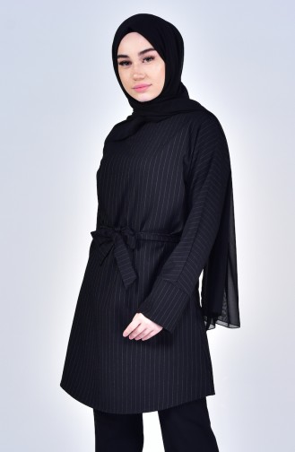 Kuşaklı Tunik 5006-02 Siyah 5006-02