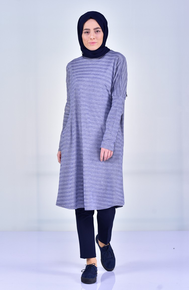 Bebe yarasa kol çizgili tunik modeli Bebe yarasa kol çizgili tunik modeli