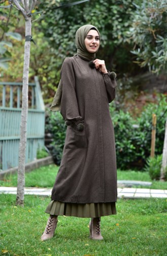 Cape mit Ponpon 49511-01 Khaki 49511-01