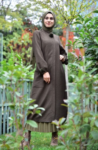 Cape mit Ponpon 49511-01 Khaki 49511-01