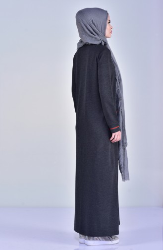 Abaya Sport avec Poches 99169-05 Fumé 99169-05