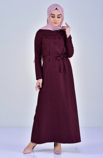 Plum Hijab Dress 5005-03