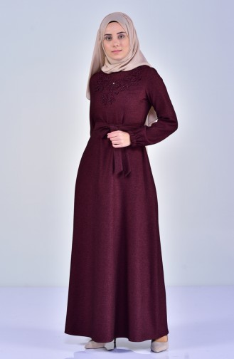 Plum Hijab Dress 5007-03