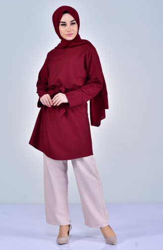 Belted Tunic 5006-03 Bordeaux 5006-03