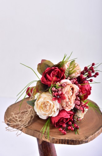 Claret Red Bridal Bouquet 3