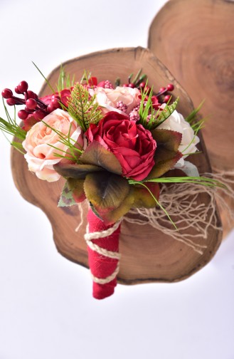 Claret red Bride s Bouquet 3