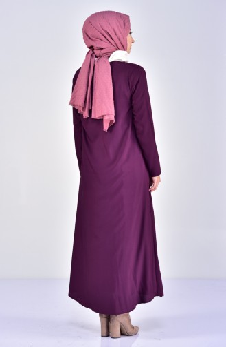 BENGISU Long Viscose Cardigan 4028A-01 Dark Purple 4028A-01