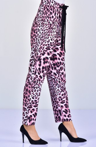 Leopard Printed Pants 99183016-03 Black Rose Dry 99183016-03