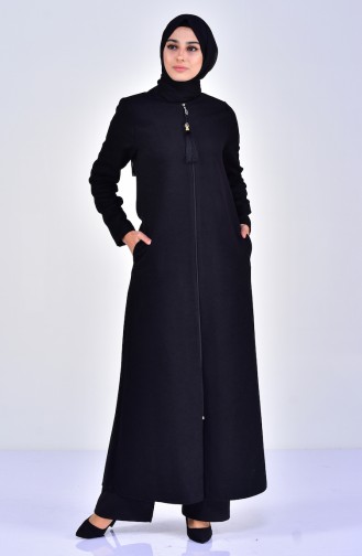 Abaya mit Reissverschluss 1005-01 Schwarz 1005-01