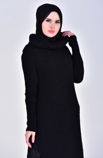 Knitwear Polo-neck Sweater 9016-02 Black 9016-02