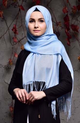 Plain Thin Pashmina Shawl 901405-02 Bebe Blue 901405-02