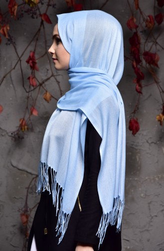 Châle Pashmina 901405-02 Bleu Bébé 901405-02