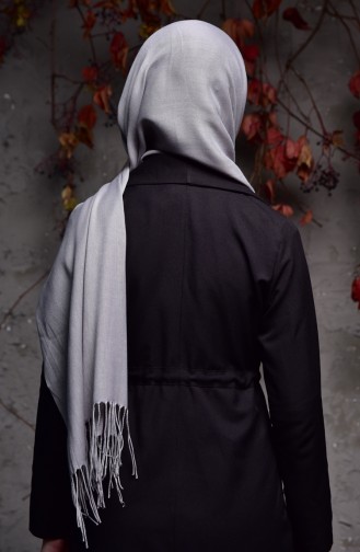 Plain Thin Pashmina Shawl 901405-09 Gray 901405-09
