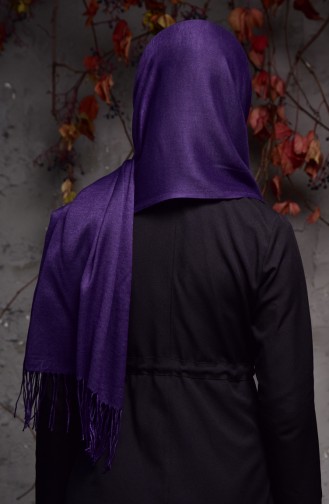 Plain Thin Pashmina Shawl 901405-12 Dark Purple 901405-12