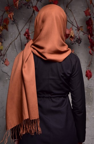 Plain Thick Pashmina Shawl 901406-24 Taba 901406-24