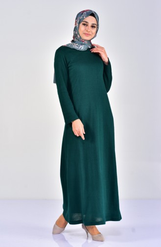 فستان أخضر زمردي 7218-02