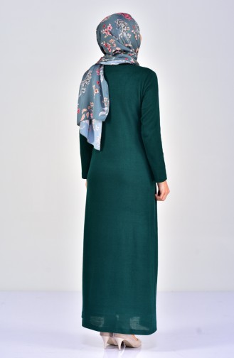 Robe Hijab Vert emeraude 7218-02