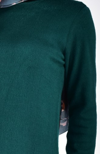 فستان أخضر زمردي 7218-02