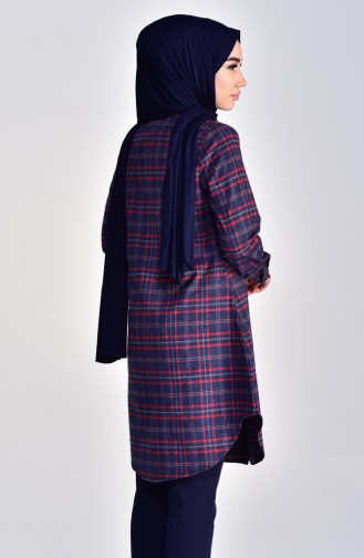 Ekose Tunik 2471-03 Bordo