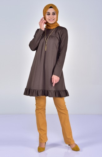 Tunic with Necklace 1500A-04 Khaki 1500A-04