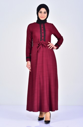 فستان ارجواني داكن 5004-03