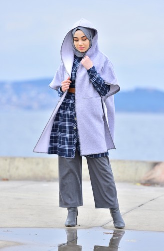 Hooded Poncho 3200-03 Gray 3200-03