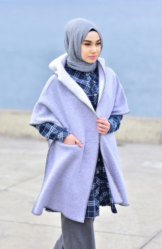 Hooded Poncho 3200-03 Gray 3200-03