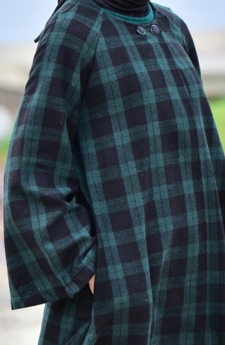 Cape Hivernal a Motifs Carreaux 0243-01 Vert Noir 0243-01