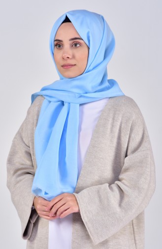 Plain Cotton Shawl 19045-09 Baby Blue 19045-09