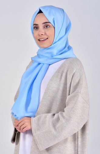 Plain Cotton Shawl 19045-09 Baby Blue 19045-09