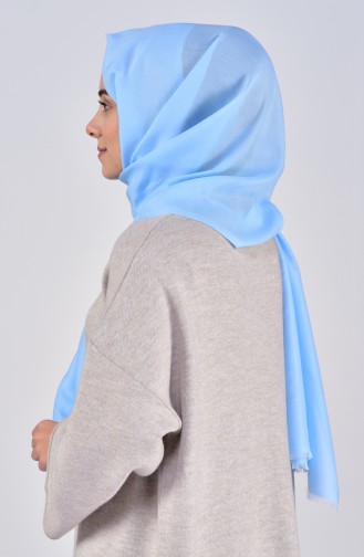 Plain Cotton Shawl 19045-09 Baby Blue 19045-09