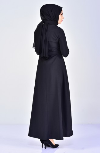 Kleid mit Spitze 5004-02 Schwarz 5004-02