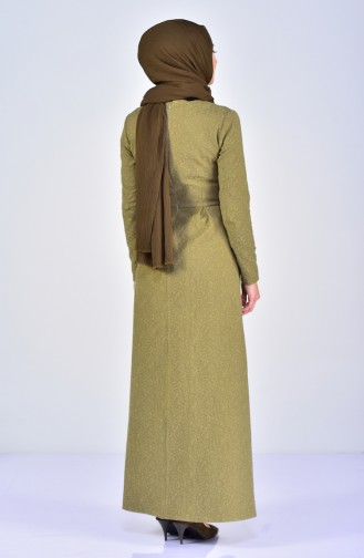 TUBANUR Pleated Dress 3042-01 Khaki 3042-01