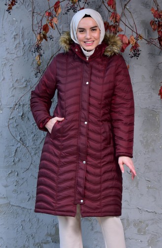 Large Size Padded Coats 3017-03 Bordeaux 3017-03