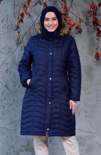 Large Size Padded Coats 3017-05 Nav 3017-05