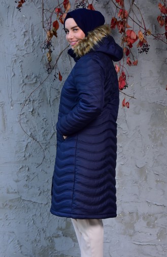 Large Size Padded Coats 3017-05 Nav 3017-05