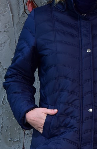 Large Size Padded Coats 3017-05 Nav 3017-05