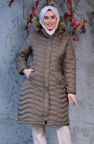 Large Size Padded Coats 3017-09 Dark Mink 3017-09