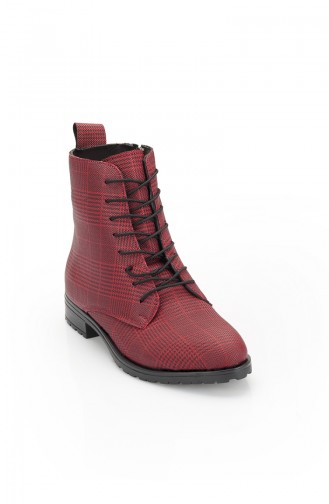 Claret Red Boots-booties 11168