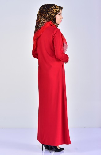 EFE Zippered Abaya 0056-04 Claret Red 0056-04