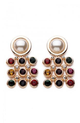 Multi Stone Pearl Earrings Kp7511 7511