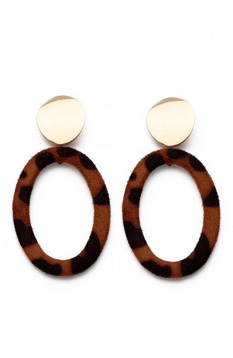 Brown Oval Earrings Kp7514 7514